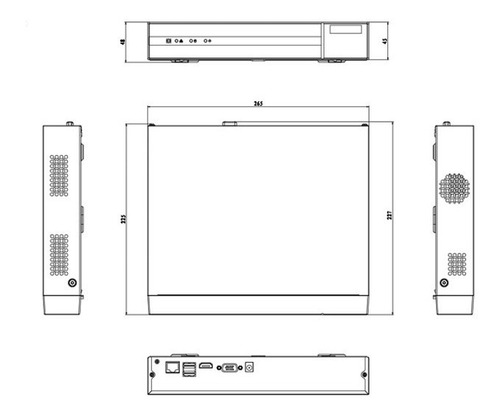 Mini Nvr 4 Canales Hasta 2mp 1080p Vga Hikvision Nvr-104mh-d