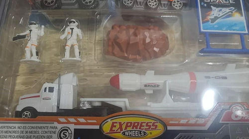 Playset Aventura Del Espacio 8 Piezas Express Wheels Nuevo Multicolor
