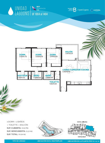 Dpto 4 Amb En Venta Vista Laguna, Remeros Beach