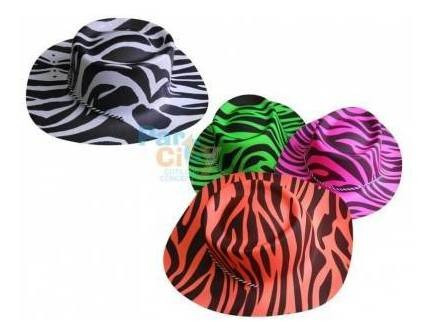 Sombrero Animal Print De Plastico Cebra