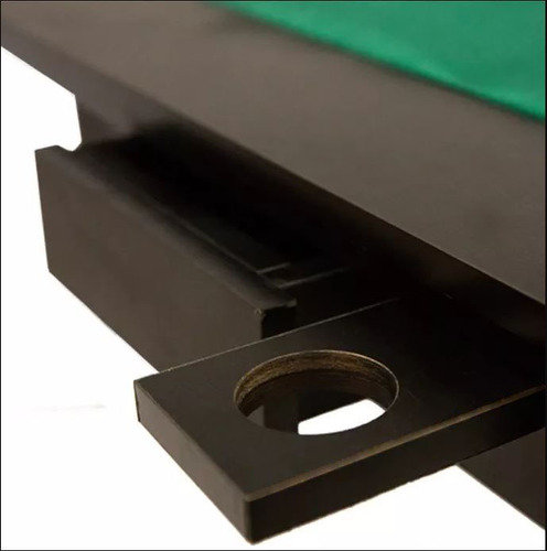 Mesa De Carteado Sextavada C/ Gavetas E Porta Copos