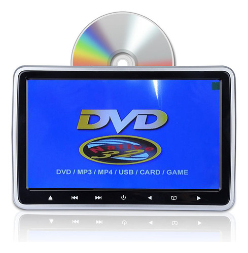 Dvd Con Reposacabezas Externo De 10.1 Pulgadas