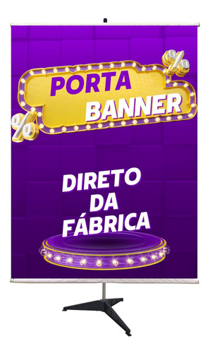 Porta Banner 1,70m Base X  Pedestal Tripé Suporte Barato Px