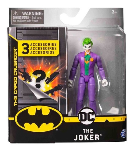  Figura De Acción De 10 Cm Con 3 Accesorios Dc The Joker