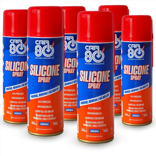 Kit 6 Silicone Spray Multiuso Impermeabilizante 300ml