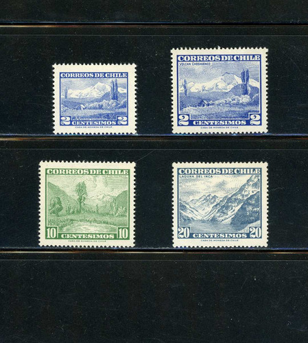 Sellos Postales De Chile. Propaganda Turística. Años 1961-62