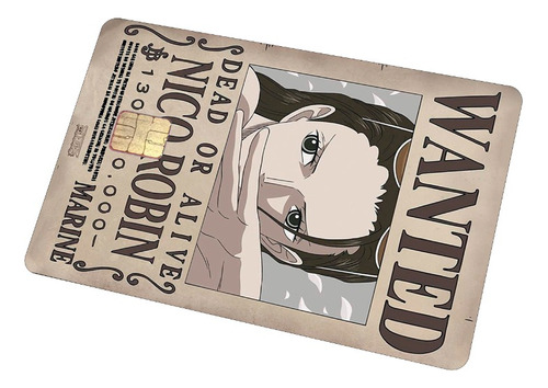 Sticker Para Tarjeta Nico Robin One Piece Cartel Wanted