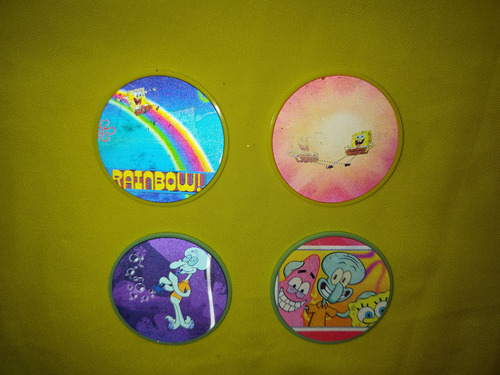 Coleccion Completa 10 Tazos Caps Bob Esponja Vuala Sorpresa (Usado)