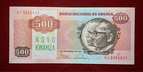 Billete 500 Nuovo Kwanza Angola 1987 Pick 123