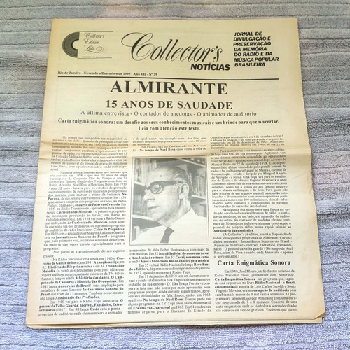 Collector's Notícias 39, Almirante, 8 Páginas, Vg++