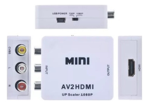 Adaptador 3 Rca A Hdmi: Soporte 1080p Para Consolas Retro