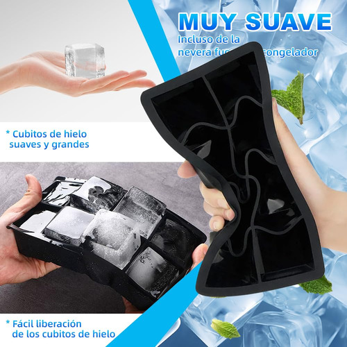 2pcs Molde Para Hielos De Silicón En Forma De Esferas Y