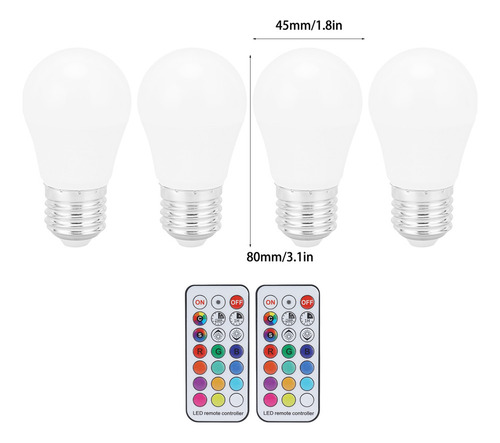 Bombilla Led Rgb De 12 Colores, 5 W, Que Cambia De Color, 50