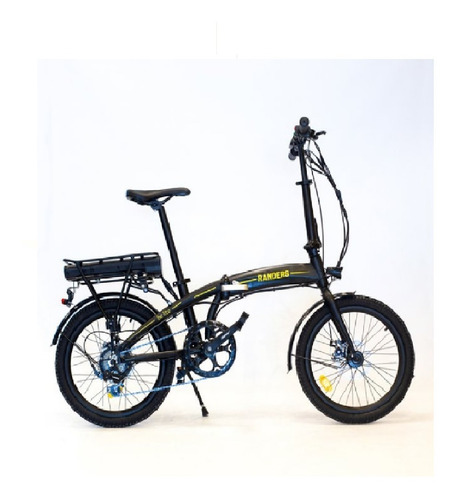 Imagen 1 de 10 de Bicicleta Eléctrica Plegable Rodado 20 Negro