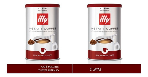 Illy cafe instantaneo tueste intenso pack de 2 unidades de 95g cada una