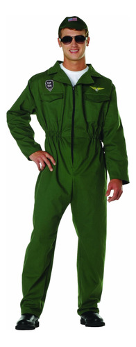 Rg Disfraces Para Hombre, Talla Única, Top Gun, Verde Oliva