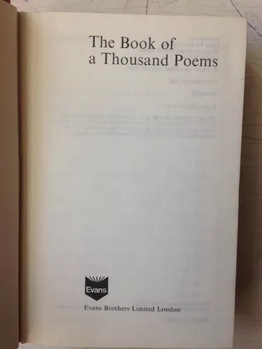 The Book Of A Thousand Poems