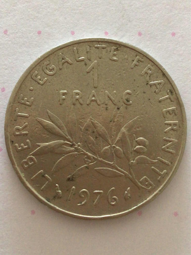 Moneda Francia 1 Franc 1976