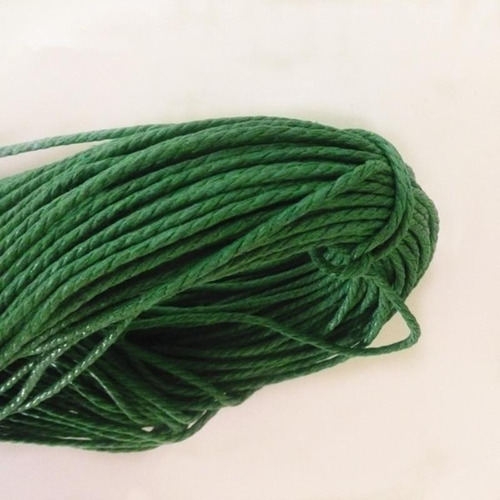 2 Línea De Rosca De Cordón De Abalorios De Encerado Verde
