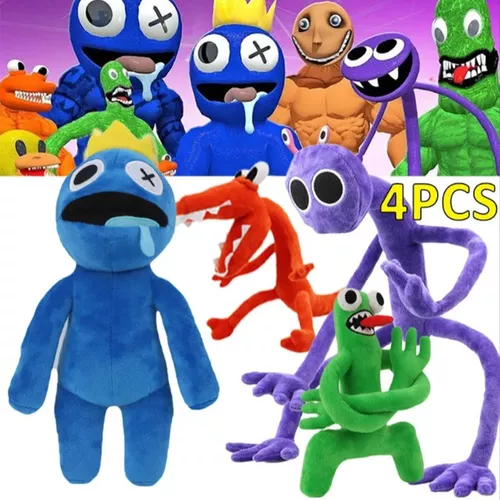 NS3 Roblox Rainbow Friends Juguetes De Peluche Coloridos Azul Amarillo  Verde Morado Naranja Muñecas Regalo Para Niños