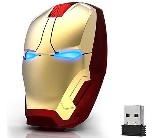 Ratn Inalmbrico Ergonmico Cool Iron Man Mouse 2.4 G Computad