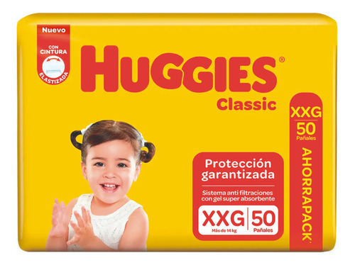 Pañales Huggies Classic Xxg X 50 Un