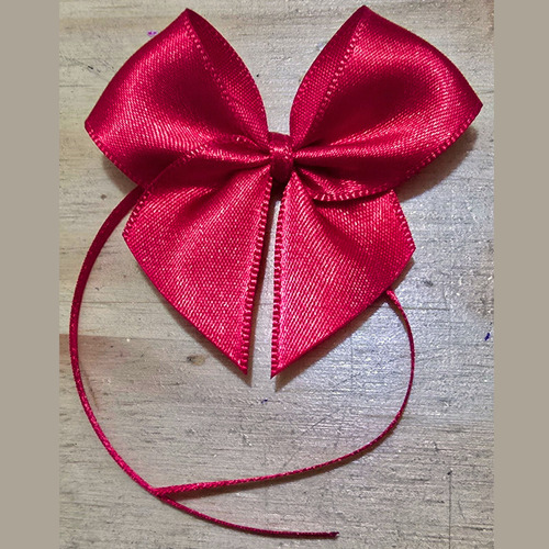 50 Laço De Cetim Nº5 6x6cm Com Fita Para Amarra Vemelho 5