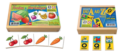 Jogos Memória Frutas Hortaliças Domino De A Ao Z Brinquedo