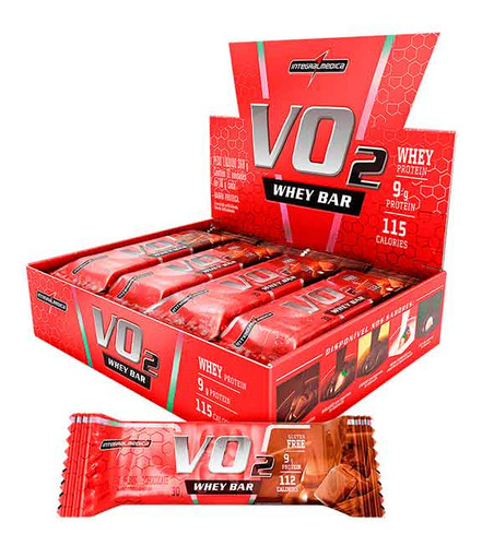 Barra De Proteina Vo2 Integral 9g Proteina Gluten Free Unida