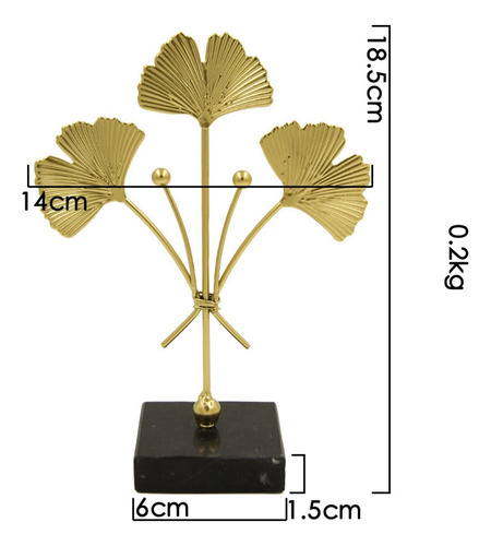 Ginkgo Leaf Ornament Artwork Hojas Estilo A Dorado Estilo A