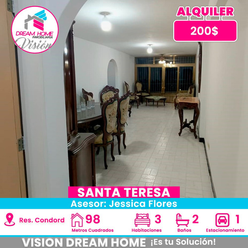 Alquiler De Apartamento Semi Amoblado En  Residencias Concord Santa Teresa Del Tuy 