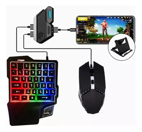 KIT GAMER PARA CELULAR: TECLADO + MOUSE + ADAPTADOR - TIENDA GAMING PERÚ