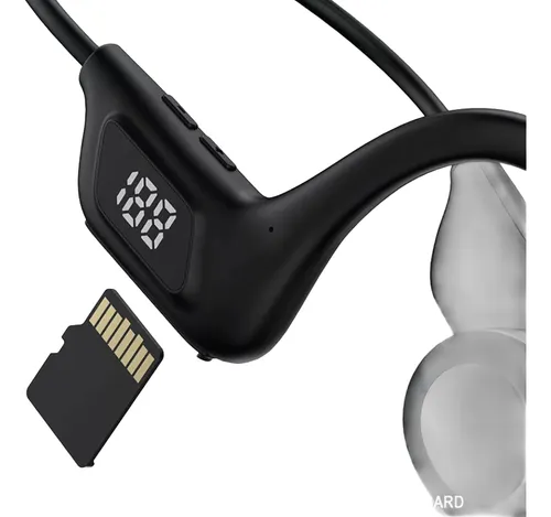 Auriculares Conducción Ósea Inalámbricos Bluetooth Deporte Negro