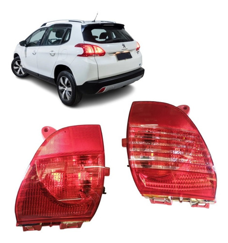 Juego Faros Paragolpe Trasero P/ Peugeot 2008 2016 2017 2019