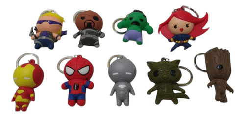 Colgante Marvel Spiderman Ironman Groot Hulk Black Widow