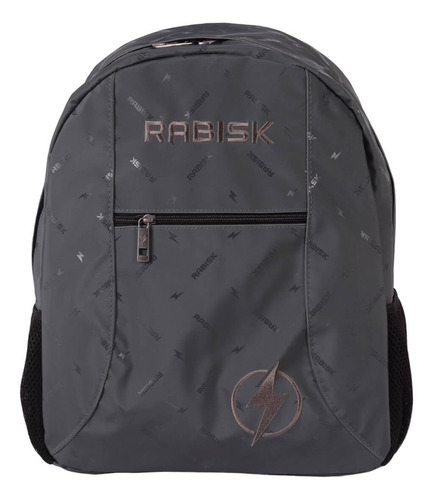 Mochila Emborrachada Basics Rabisk Impermeável Zíper Cor Cinza