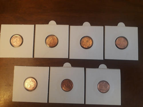 Moedas De 1 Centavo, De 98 A 04, Coin Holder, Ótimo Estado