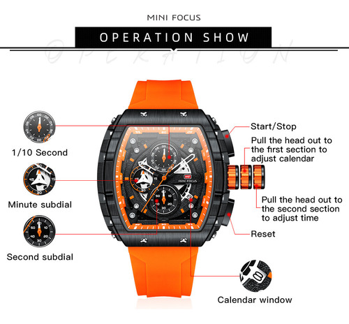 Reloj Cronógrafo Luminoso Mini Focus Mf0399