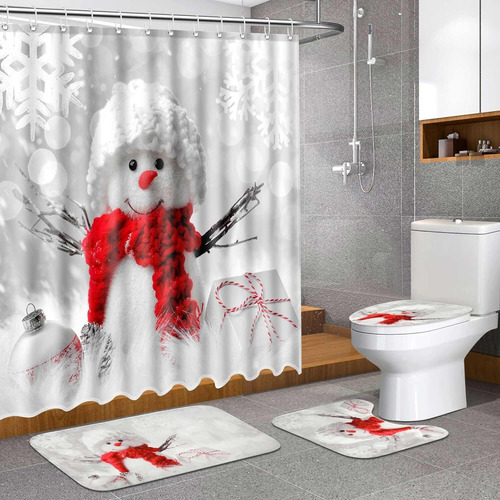 Nihay Christmas Shower Curtain Sets Juego De Cortina De