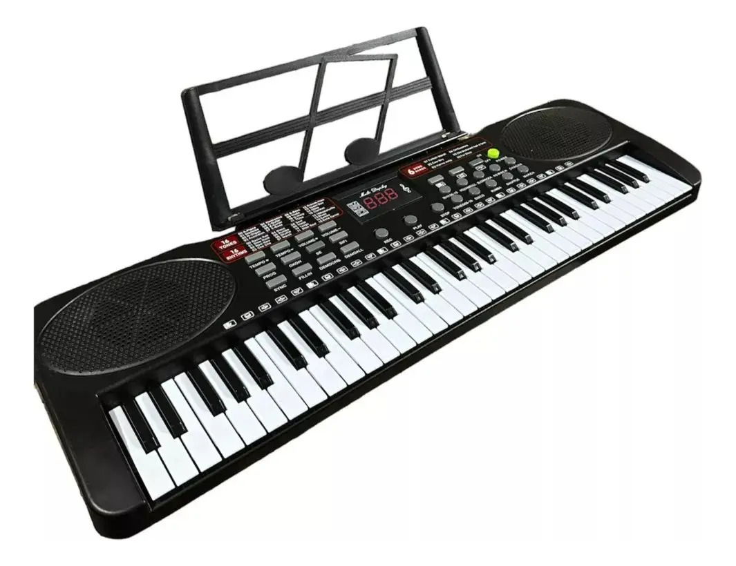 Teclado 61 Teclas Teclado Piano Musical Digital 16 Tonos Color NEGRO - 296004