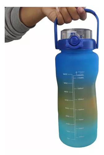 Garrafa Termica Sensor Temperatura Visor Led Kit 2 Uni Squeeze Motivacional  Inox 2 Litros 500ml