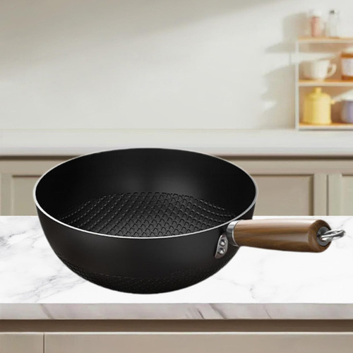 Trabalho De Ferro Wok Chinês, Fácil De Limpar, 20cm