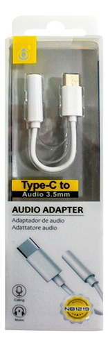 Cable Adaptador De Audio Tipo-c A Jack 3.5mm Aux