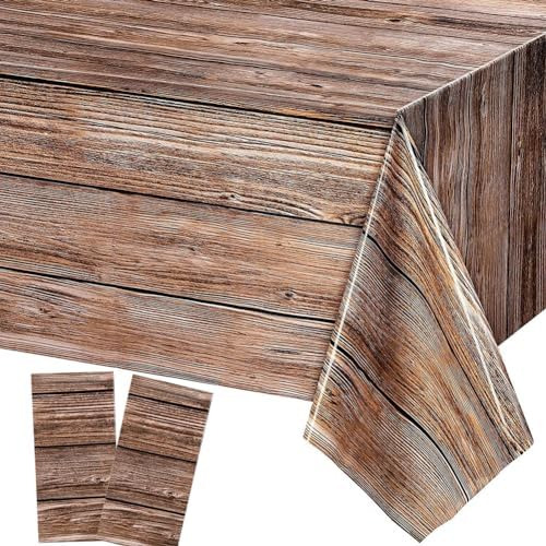 Paquete De 2 Manteles De Plástico Para Mesa, Manteles Rectan