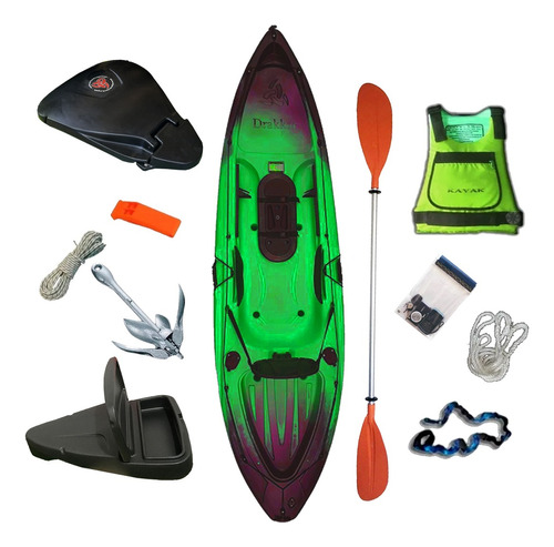 Kayak Para 1 Persona Skandynavian Drakkar Combo 4 Pesca°