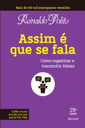Assim é que se fala: Como organizar e transmitir ideias, de Polito, Reinaldo. Editora Saraiva Educação S. A., capa mole em português, 2017