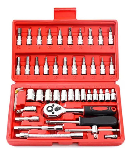 L Herramienta Para Dados Llave Trinquete De 46 Pc Com Caja