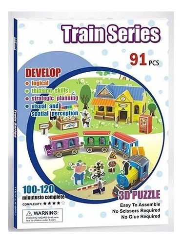 Puzzle 3d Train Series 91 Piezas +3