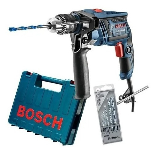 Furadeira C/ Maleta Kit 5 Brocas 650w 220v Bosch