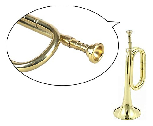 Trompeta De Caballería Bugle Dorada Tuoren Para Banda